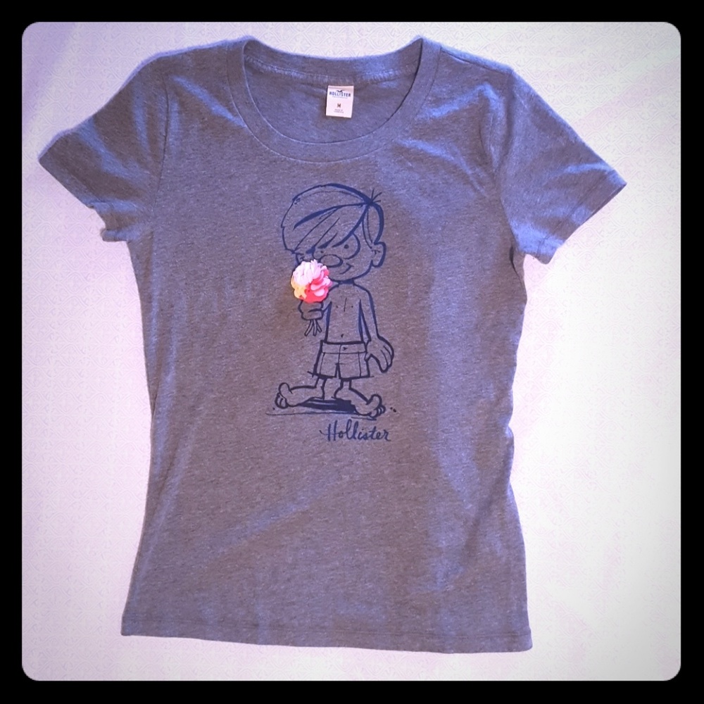 "Boy with flowers" Tee by Hollister, Size M